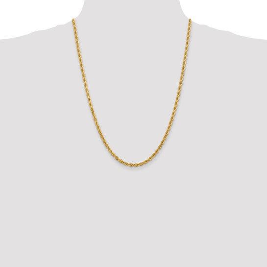 10k 4mm Handmade Diamond-cut Rope Chain - Seattle Gold Grillz