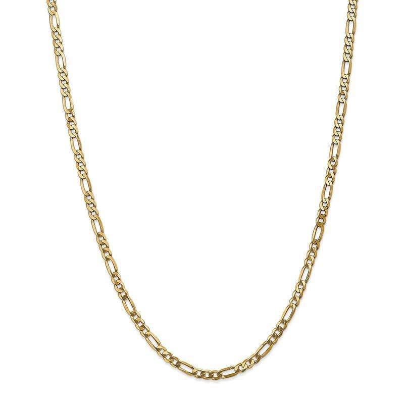 10k 4mm Light Concave Figaro Chain - Seattle Gold Grillz