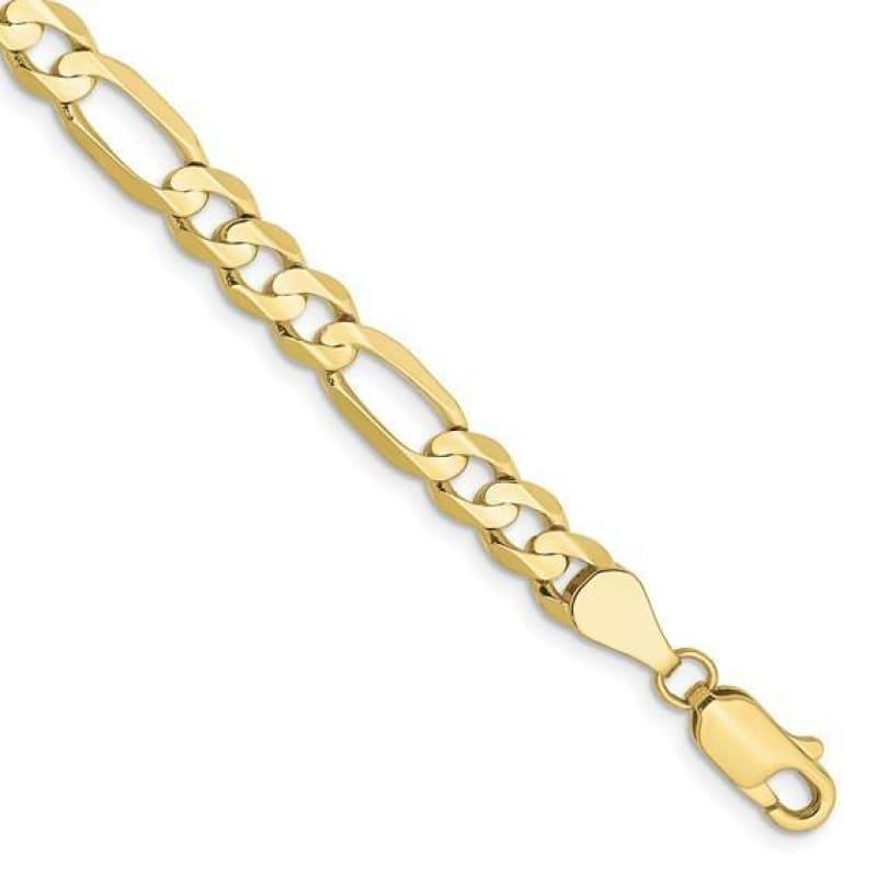 10k 5.5mm Light Figaro Bracelet - Seattle Gold Grillz