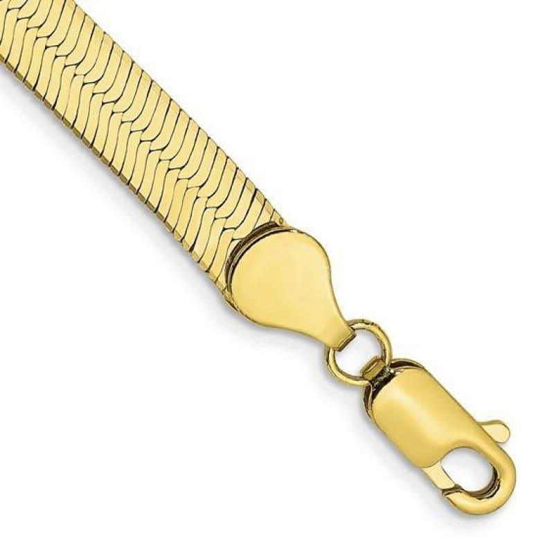10k 5.5mm Silky Herringbone Bracelet - Seattle Gold Grillz