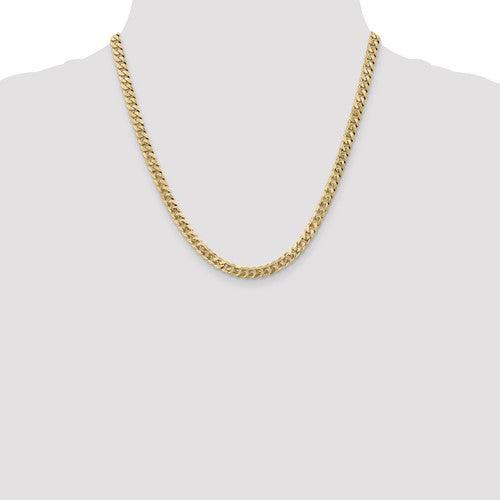 10k 5.75mm Flat Beveled Curb Chain - Seattle Gold Grillz