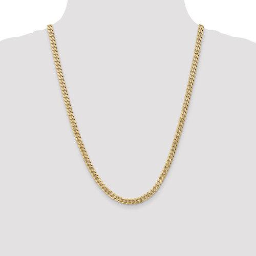 10k 5.75mm Flat Beveled Curb Chain - Seattle Gold Grillz