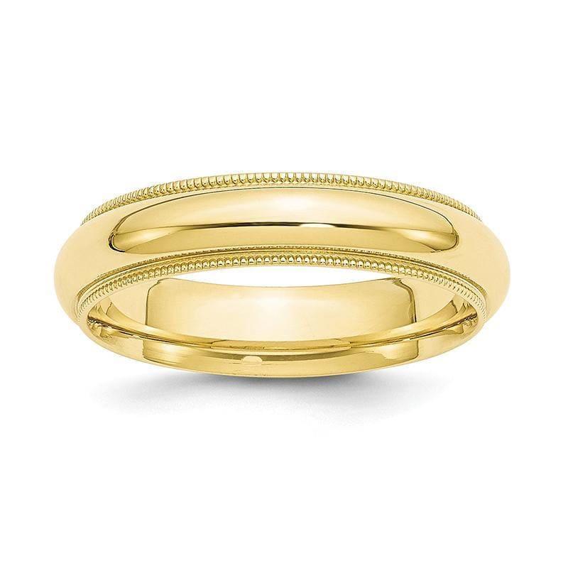 10K 5mm Milgrain Comfort Fit Band - Seattle Gold Grillz