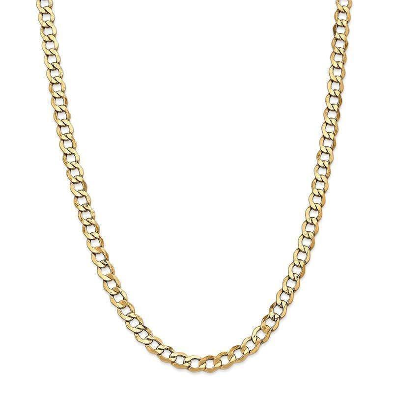 10k 6.5mm Semi-Solid Curb Link Chain - Seattle Gold Grillz