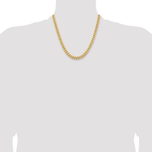 10k 6.75mm Solid Miami Cuban Link Chain - Seattle Gold Grillz