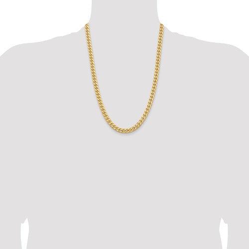 10k 6.75mm Solid Miami Cuban Link Chain - Seattle Gold Grillz