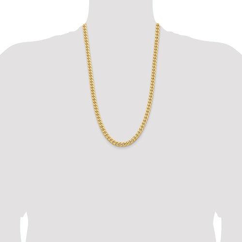 10k 6.75mm Solid Miami Cuban Link Chain - Seattle Gold Grillz