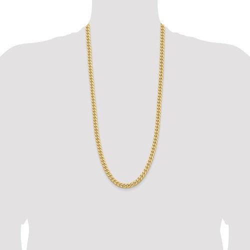 10k 6.75mm Solid Miami Cuban Link Chain - Seattle Gold Grillz