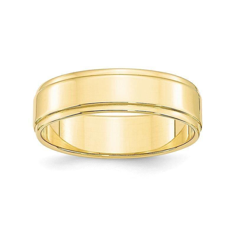 10K 6mm Flat with Step Edge Band - Seattle Gold Grillz