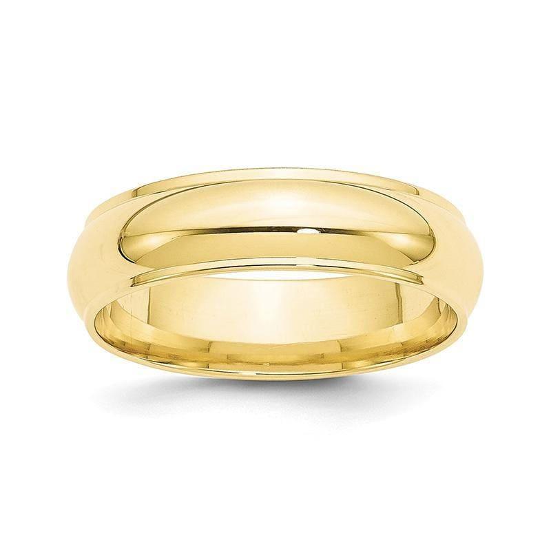 10K 6mm Half Round with Edge Band - Seattle Gold Grillz