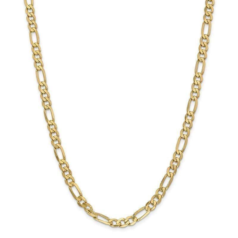 10k 6mm Light Concave Figaro Chain - Seattle Gold Grillz