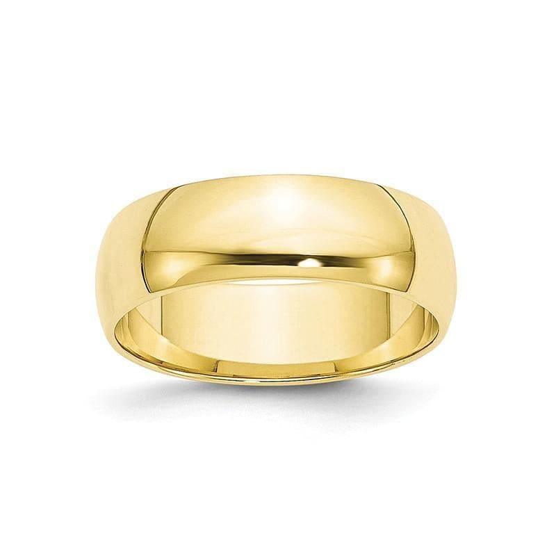 10K 6mm Lightweight Half Round Band - Seattle Gold Grillz