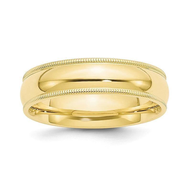 10K 6mm Milgrain Comfort Fit Band - Seattle Gold Grillz