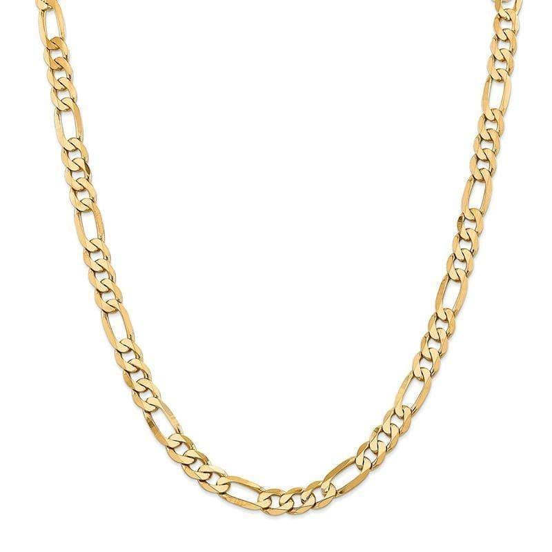 10k 7.5mm Light Concave Figaro Chain - Seattle Gold Grillz