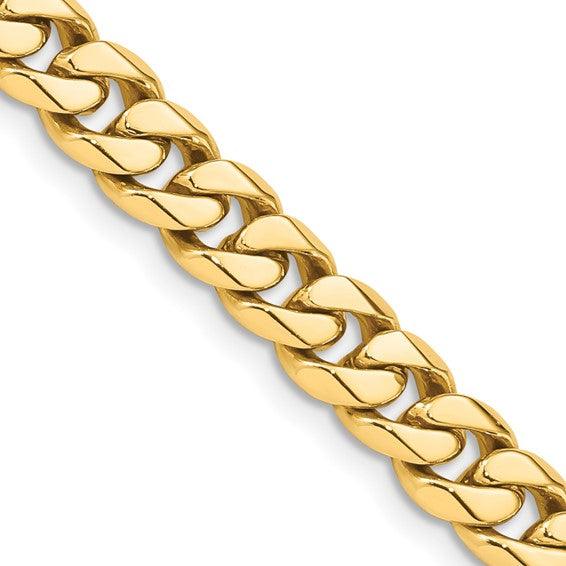 10k 7mm Solid Miami Cuban Link Chain - Seattle Gold Grillz