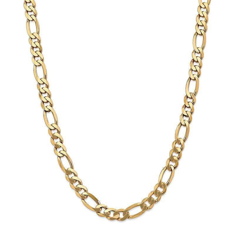 10k 8.75mm Light Concave Figaro Chain - Seattle Gold Grillz