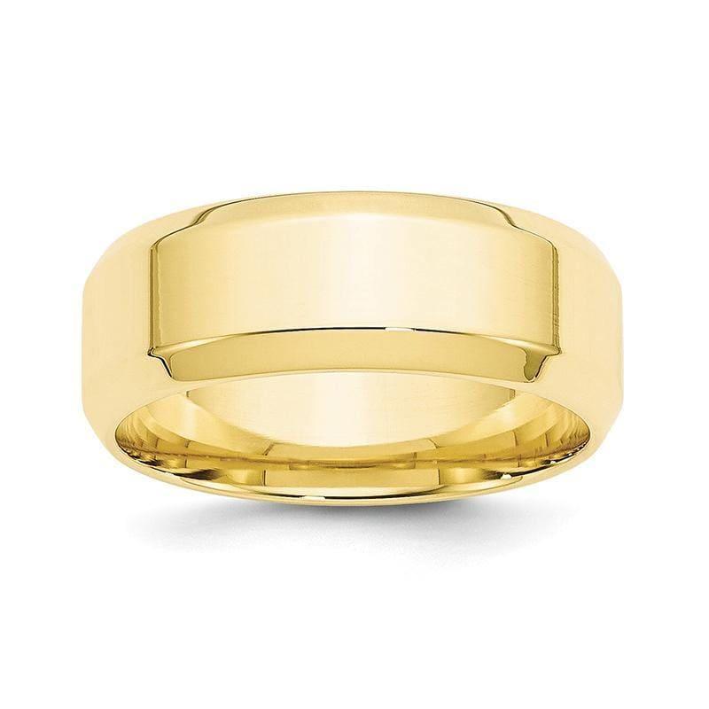 10K 8mm Bevel Edge Comfort Fit Band - Seattle Gold Grillz