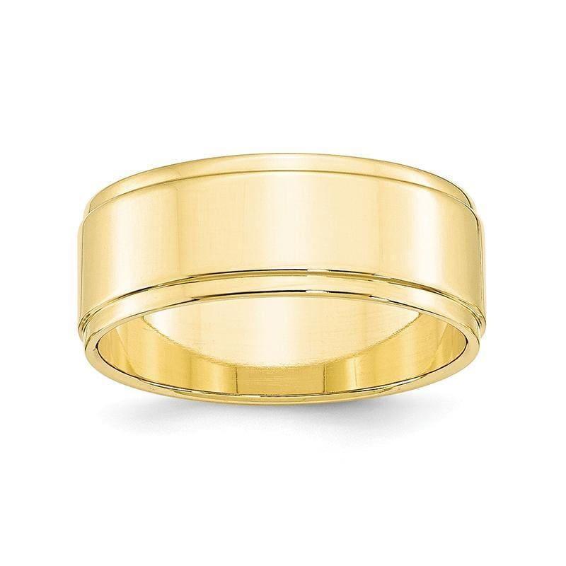10K 8mm Flat with Step Edge Band - Seattle Gold Grillz