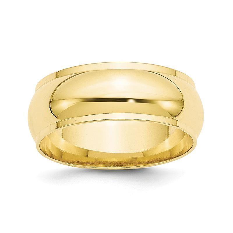 10K 8mm Half Round with Edge Band - Seattle Gold Grillz