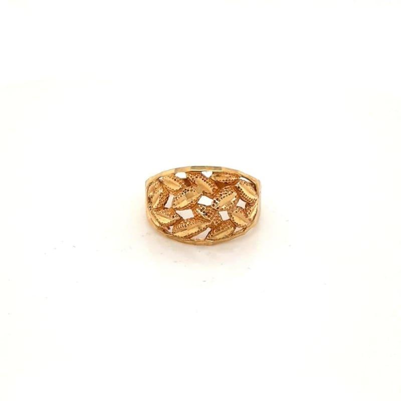 10k Carved Yellow Gold Ring - Seattle Gold Grillz