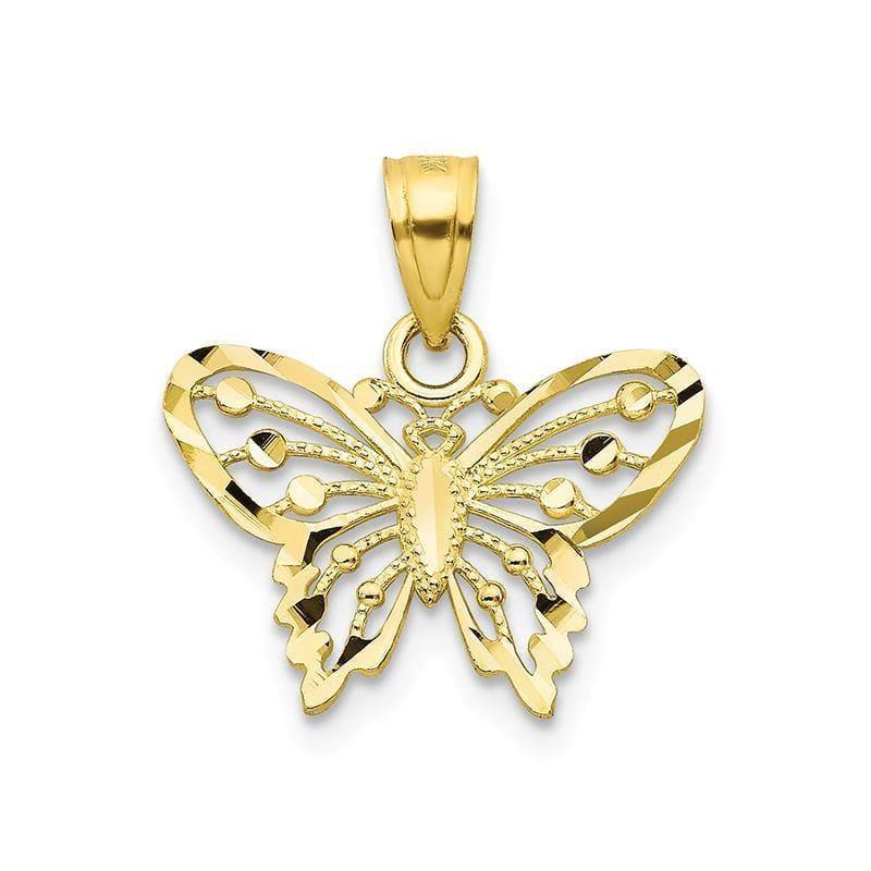 10k Diamond-Cut Butterfly Charm - Seattle Gold Grillz