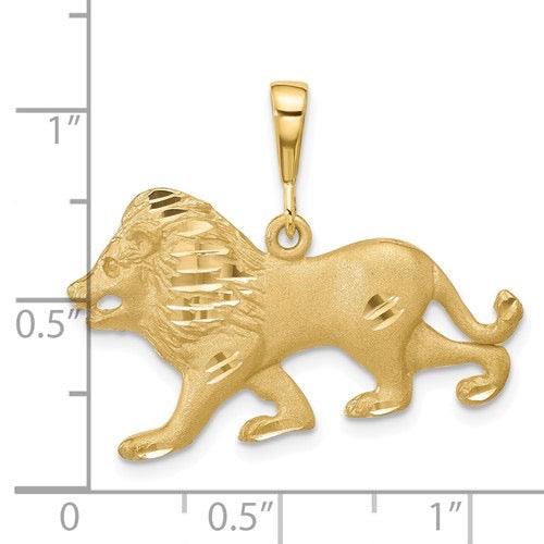 10k Diamond Cut Lion Charm - Seattle Gold Grillz