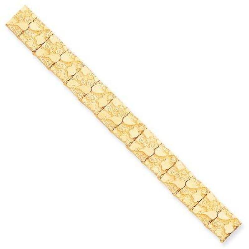 10k Gold 10mm Nugget Bracelet - Seattle Gold Grillz