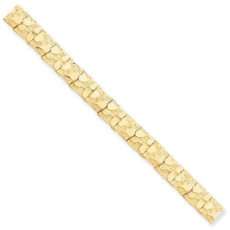 10k Gold 12mm Nugget Bracelet - Seattle Gold Grillz