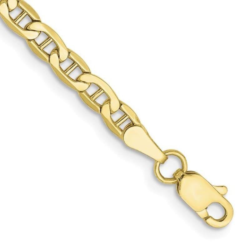 10k Gold 3.20mm Anchor Bracelet - Seattle Gold Grillz