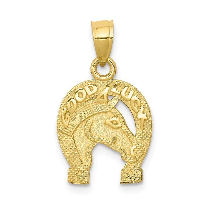 10k Good Luck Horseshoe w-Horse Charm - Seattle Gold Grillz
