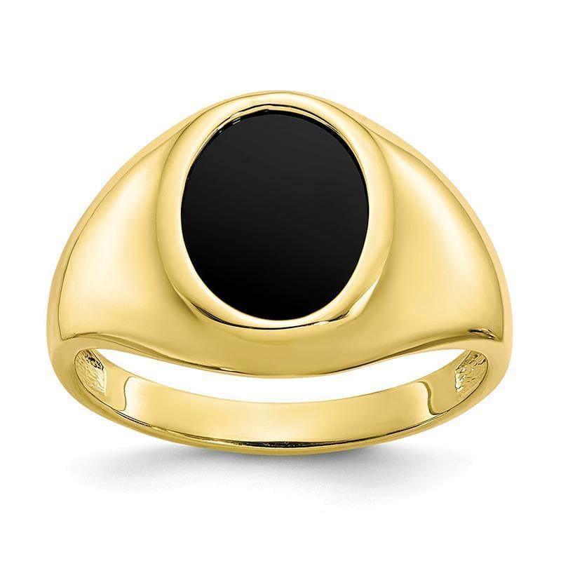 10k Onyx Mens Ring - Seattle Gold Grillz