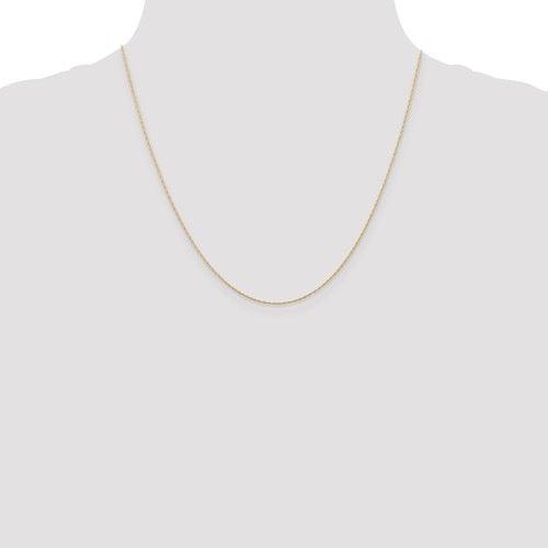 10K Rose Gold 0.5 mm Carded Cable Rope Chain - Seattle Gold Grillz