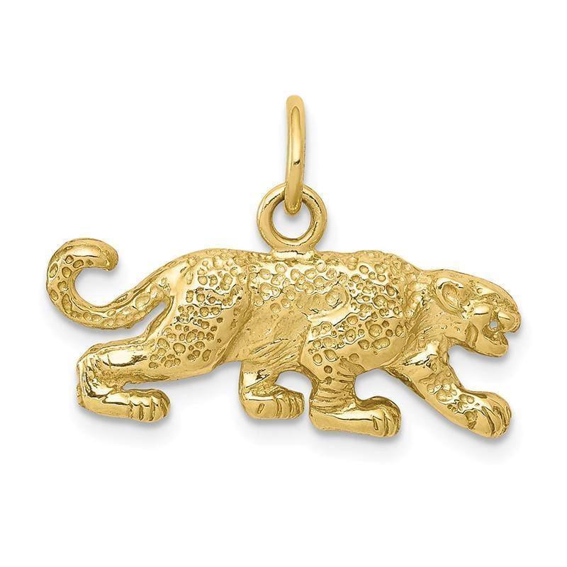 10k Solid Satin Small Leopard Charm - Seattle Gold Grillz
