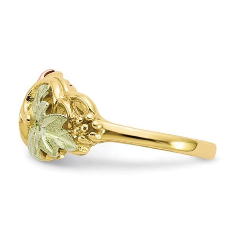 10k Tri-color Black Hills Gold Flower Ring - Seattle Gold Grillz