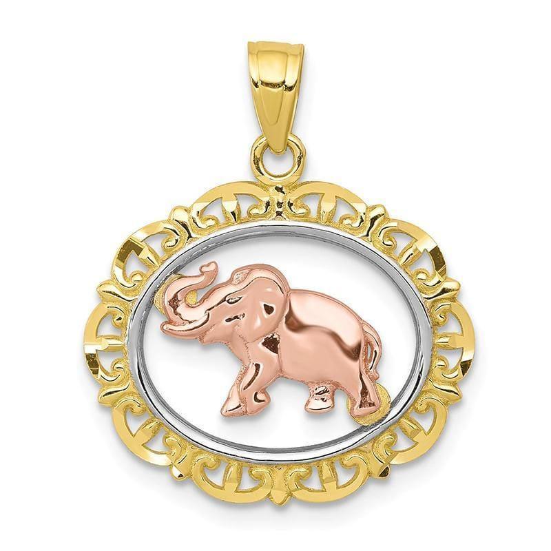 10k Two-tone Elephant Charm - Seattle Gold Grillz