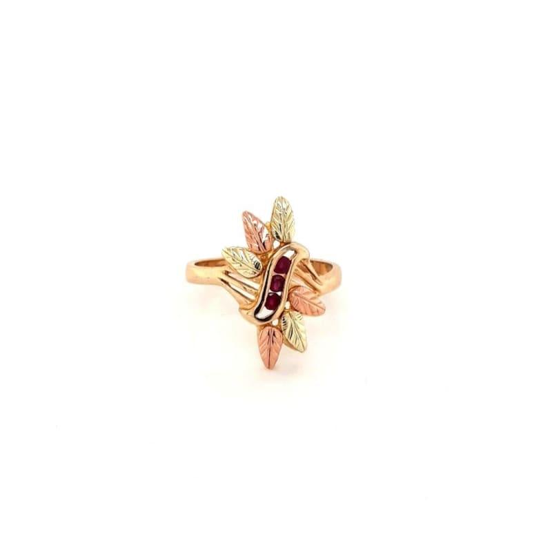 10k Two-Tone Ruby Ring - Seattle Gold Grillz