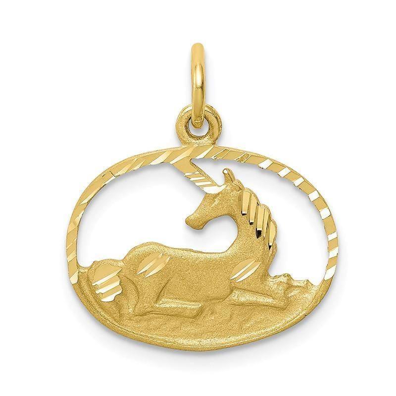 10k Unicorn In Ring Charm - Seattle Gold Grillz