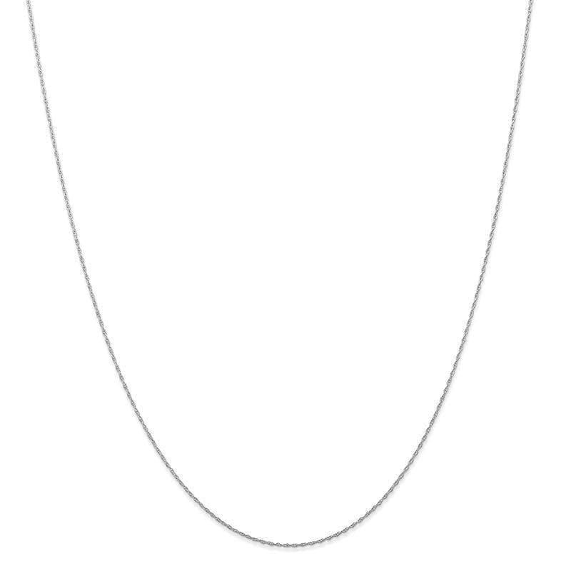 10k White Gold 0.5 mm Carded Cable Rope Chain - Seattle Gold Grillz