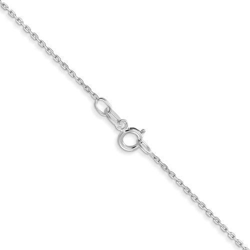 10k White Gold 0.8mm Diamond Cut Cable Chain - Seattle Gold Grillz