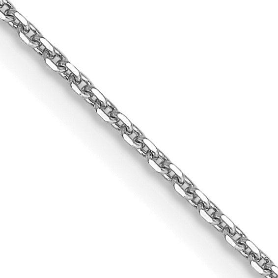 10k White Gold 0.90mm Diamond Cut Cable Chain - Seattle Gold Grillz