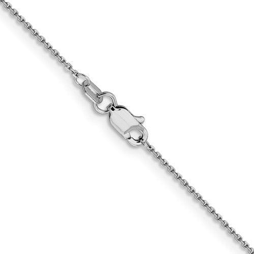 10k White Gold 0.90mm Diamond Cut Cable Chain - Seattle Gold Grillz