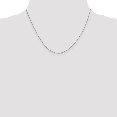 10k White Gold 0.90mm Diamond Cut Cable Chain - Seattle Gold Grillz