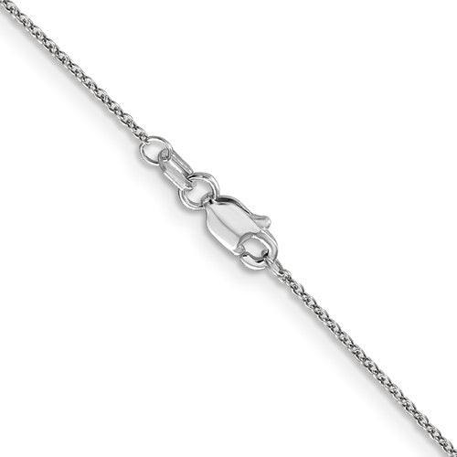 10k White Gold 0.9mm Cable Chain - Seattle Gold Grillz