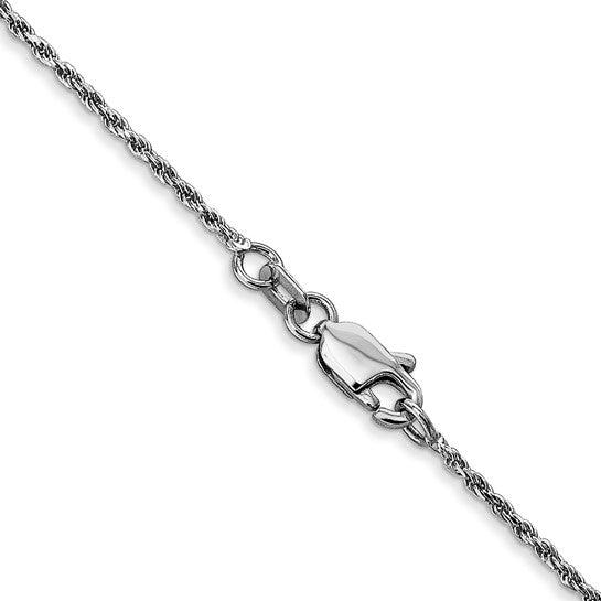 10k White Gold 1.15mm Machine Made Diamond Cut Rope Chain - Seattle Gold Grillz