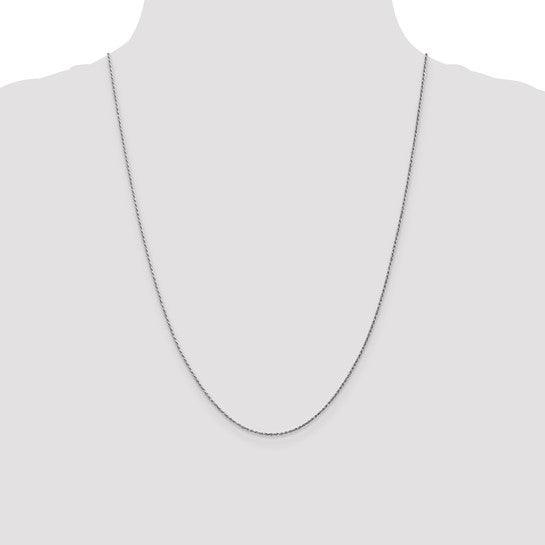 10k White Gold 1.15mm Machine Made Diamond Cut Rope Chain - Seattle Gold Grillz