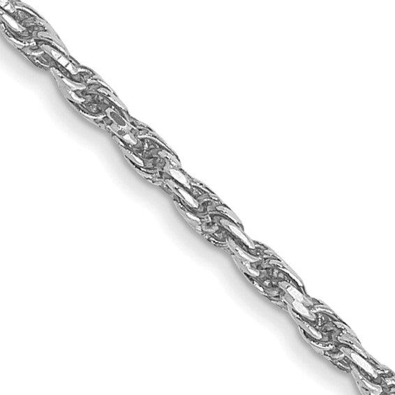 10k White Gold 1.3mm Machine Made Diamond Cut Rope Chain - Seattle Gold Grillz