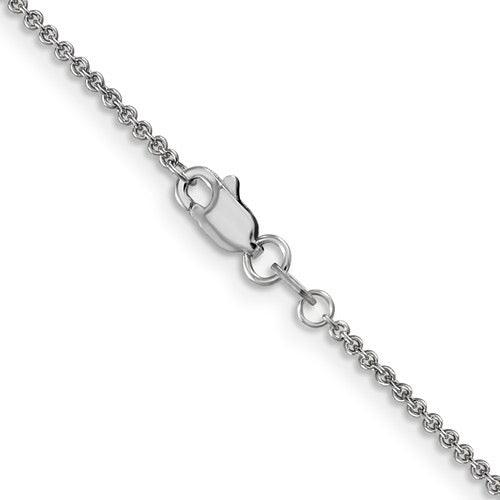 10k White Gold 1.4mm Cable Chain - Seattle Gold Grillz