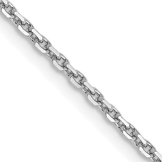 10k White Gold 1.4mm Diamond Cut Cable Chain - Seattle Gold Grillz