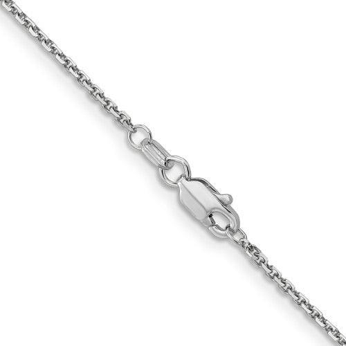 10k White Gold 1.4mm Diamond Cut Cable Chain - Seattle Gold Grillz