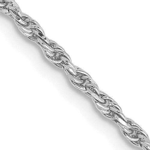 10k White Gold 1.6mm Machine Made Diamond Cut Rope Chain - Seattle Gold Grillz